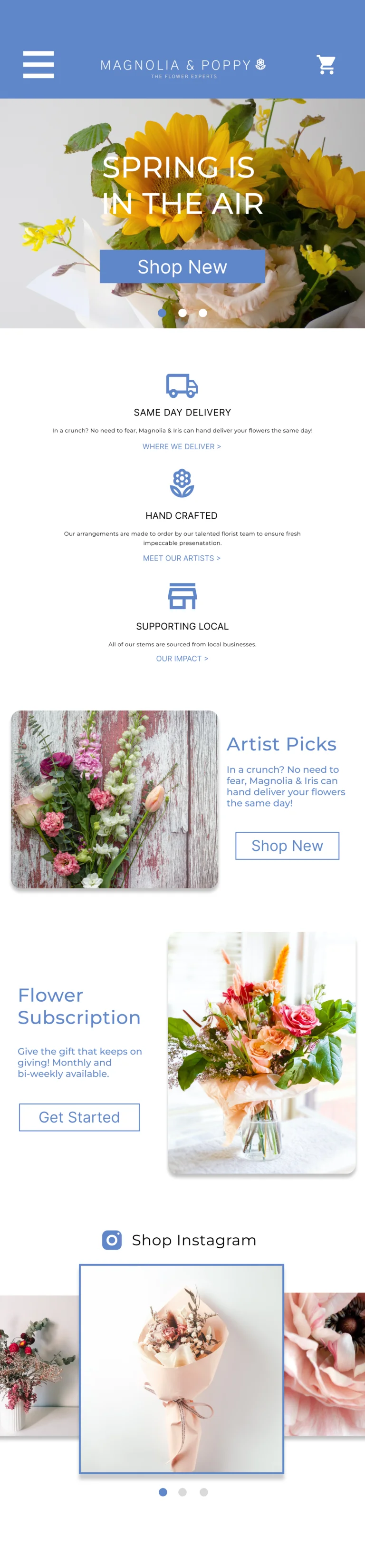 Magnolia & Poppy mobile design