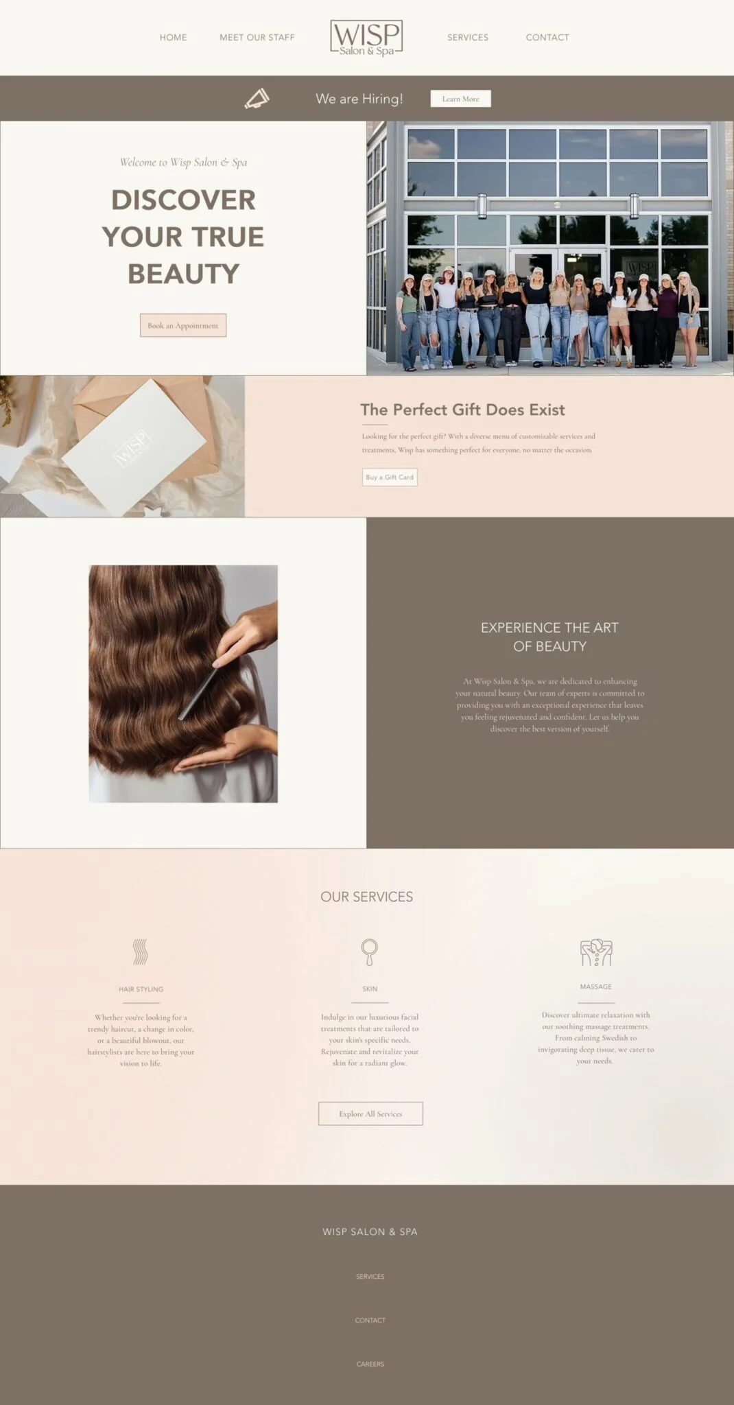 Wisp Salon & Spa — after redesign